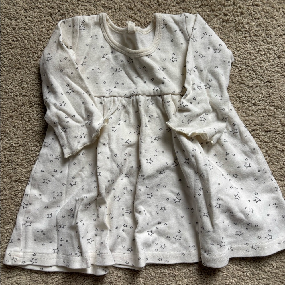 LAST OFFER TO LIKERS Quincy Mae White Star Patterned Baby Dress